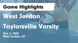 West Jordan  vs Taylorsville Varsity Game Highlights - Oct. 5, 2023