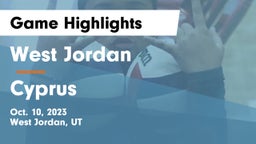 West Jordan  vs Cyprus  Game Highlights - Oct. 10, 2023