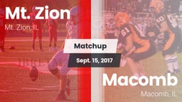 Matchup: Mt. Zion  vs. Macomb  2017