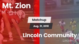 Matchup: Mt. Zion  vs. Lincoln Community  2018