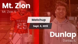 Matchup: Mt. Zion  vs. Dunlap  2019