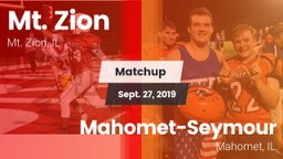 Matchup: Mt. Zion  vs. Mahomet-Seymour  2019