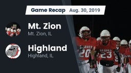 Recap: Mt. Zion  vs. Highland  2019