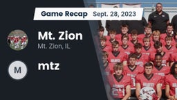 Recap: Mt. Zion  vs. mtz 2023