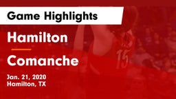 Hamilton  vs Comanche  Game Highlights - Jan. 21, 2020