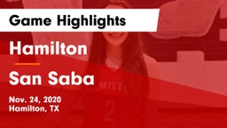 Hamilton  vs San Saba  Game Highlights - Nov. 24, 2020