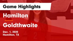 Hamilton  vs Goldthwaite  Game Highlights - Dec. 1, 2020