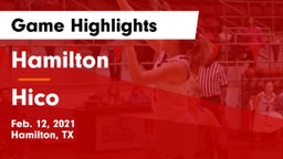 Hamilton  vs Hico Game Highlights - Feb. 12, 2021