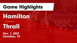 Hamilton  vs Thrall  Game Highlights - Dec. 1, 2023