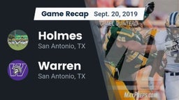 Recap: Holmes  vs. Warren  2019