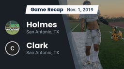Recap: Holmes  vs. Clark  2019