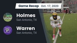 Recap: Holmes  vs. Warren  2020