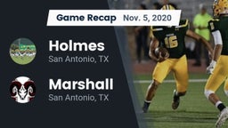 Recap: Holmes  vs. Marshall  2020