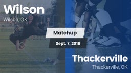 Matchup: Wilson  vs. Thackerville  2018