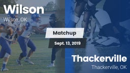 Matchup: Wilson  vs. Thackerville  2019
