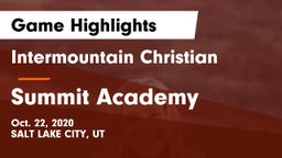 Intermountain Christian vs Summit Academy  Game Highlights - Oct. 22, 2020