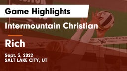 Intermountain Christian vs Rich Game Highlights - Sept. 3, 2022