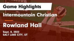 Intermountain Christian vs Rowland Hall Game Highlights - Sept. 8, 2022