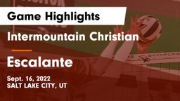 Intermountain Christian vs Escalante Game Highlights - Sept. 16, 2022