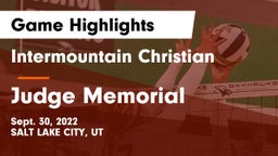 Intermountain Christian vs Judge Memorial Game Highlights - Sept. 30, 2022
