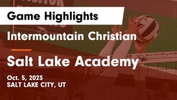 Intermountain Christian vs Salt Lake Academy Game Highlights - Oct. 5, 2023