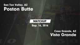 Matchup: Poston Butte High vs. Vista Grande  2016