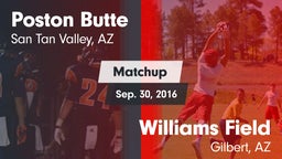 Matchup: Poston Butte High vs. Williams Field  2016