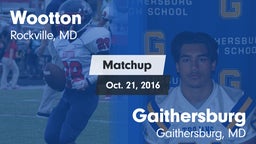 Matchup: Wootton  vs. Gaithersburg  2016
