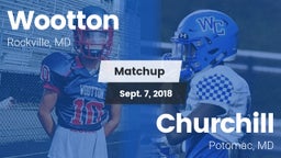 Matchup: Wootton  vs. Churchill  2018