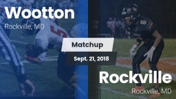 Matchup: Wootton  vs. Rockville  2018