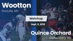 Matchup: Wootton  vs. Quince Orchard  2019
