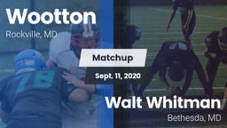 Matchup: Wootton  vs. Walt Whitman  2020