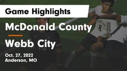 McDonald County  vs Webb City  Game Highlights - Oct. 27, 2022