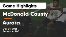 McDonald County  vs Aurora  Game Highlights - Oct. 24, 2023