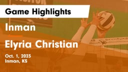Inman  vs Elyria Christian Game Highlights - Oct. 1, 2023