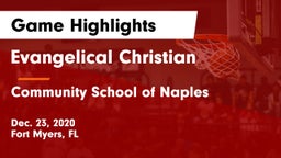 Evangelical Christian  vs Community School of Naples Game Highlights - Dec. 23, 2020