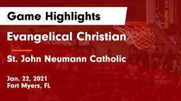 Evangelical Christian  vs St. John Neumann Catholic  Game Highlights - Jan. 22, 2021
