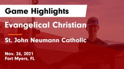 Evangelical Christian  vs St. John Neumann Catholic  Game Highlights - Nov. 26, 2021