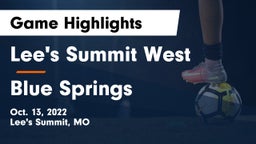 Lee's Summit West  vs Blue Springs  Game Highlights - Oct. 13, 2022