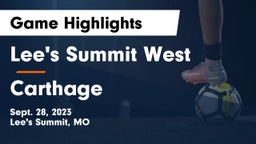 Lee's Summit West  vs Carthage  Game Highlights - Sept. 28, 2023
