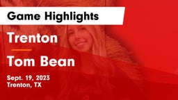 Trenton  vs Tom Bean  Game Highlights - Sept. 19, 2023