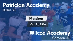 Matchup: Patrician Academy vs. Wilcox Academy  2016