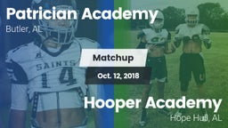 Matchup: Patrician Academy vs. Hooper Academy  2018
