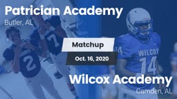 Matchup: Patrician Academy vs. Wilcox Academy  2020