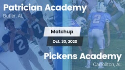 Matchup: Patrician Academy vs. Pickens Academy  2020