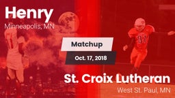 Matchup: Henry  vs. St. Croix Lutheran  2018