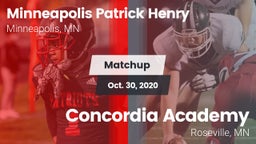 Matchup: Patrick Henry vs. Concordia Academy 2020