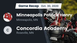Recap: Minneapolis Patrick Henry  vs. Concordia Academy 2020