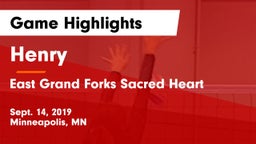 Henry  vs East Grand Forks Sacred Heart Game Highlights - Sept. 14, 2019