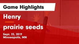 Henry  vs prairie seeds Game Highlights - Sept. 23, 2019